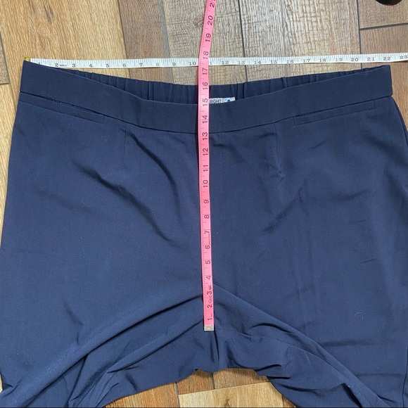 Catherines Navy Blue Flat Front Right Fit Curvy Trouser Slacks 24W Petite - Picture 10 of 12